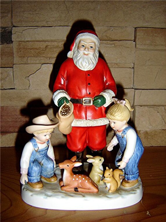 あっこさん様オーダー品　森のクリスマス Denim Days Santa Sharing Christmas Spirit HOMCO 58113 - Etsy
