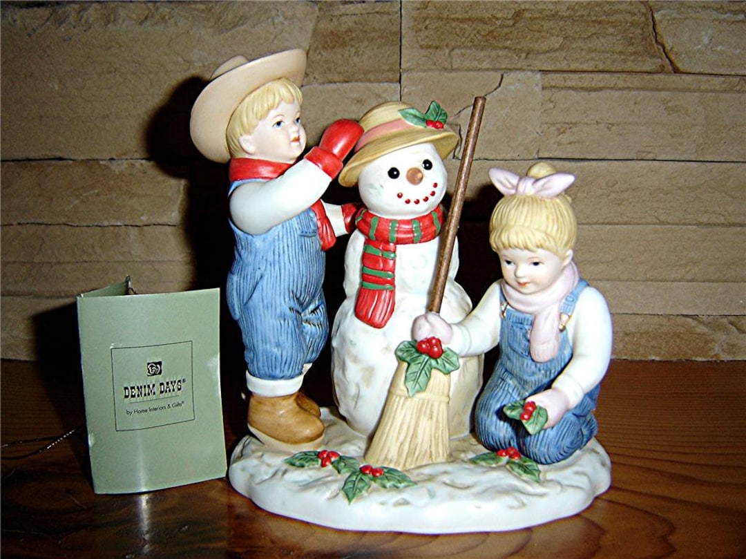 Denim Days Holiday Time Snowman Christmas Home Interiors