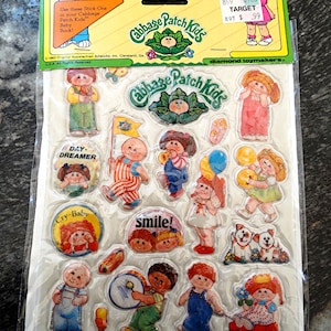 Cabbage Patch Kids Puffy Stickers, Cabbage Patch Kids at the Circus en The Cabbage Patch Kids's Parade, Vintage uit de jaren 80, 1983