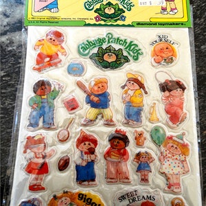 Cabbage Patch Kids Puffy Stickers, Birthday Party and Cabbage Patch Kids at Play, Vintage from the 80&#39;s, 1983