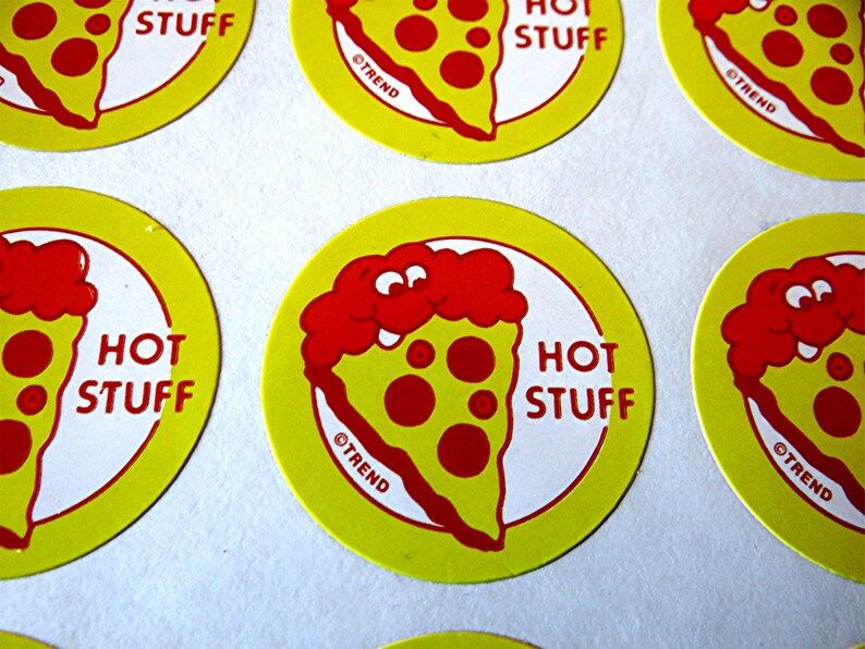 Scratch & Sniff Sticker, Hot Stuff Pizza Scent, Vintage 80's Sticker