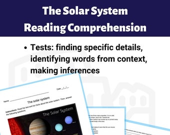 The Solar System Reading Comprehension Worksheet