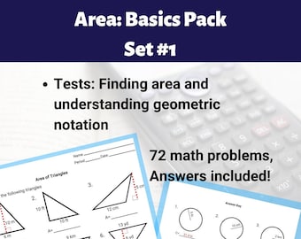 Finding Area Basics Practice Pack #1