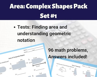 Complex Shapes Area Practice Pack 1