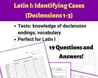 Latin I/II : Identifying Cases (Declensions 1-3)