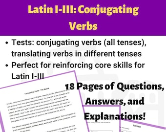 Latin II: Forming Active Verbs - Set 1 (All Tenses & Conjugations)