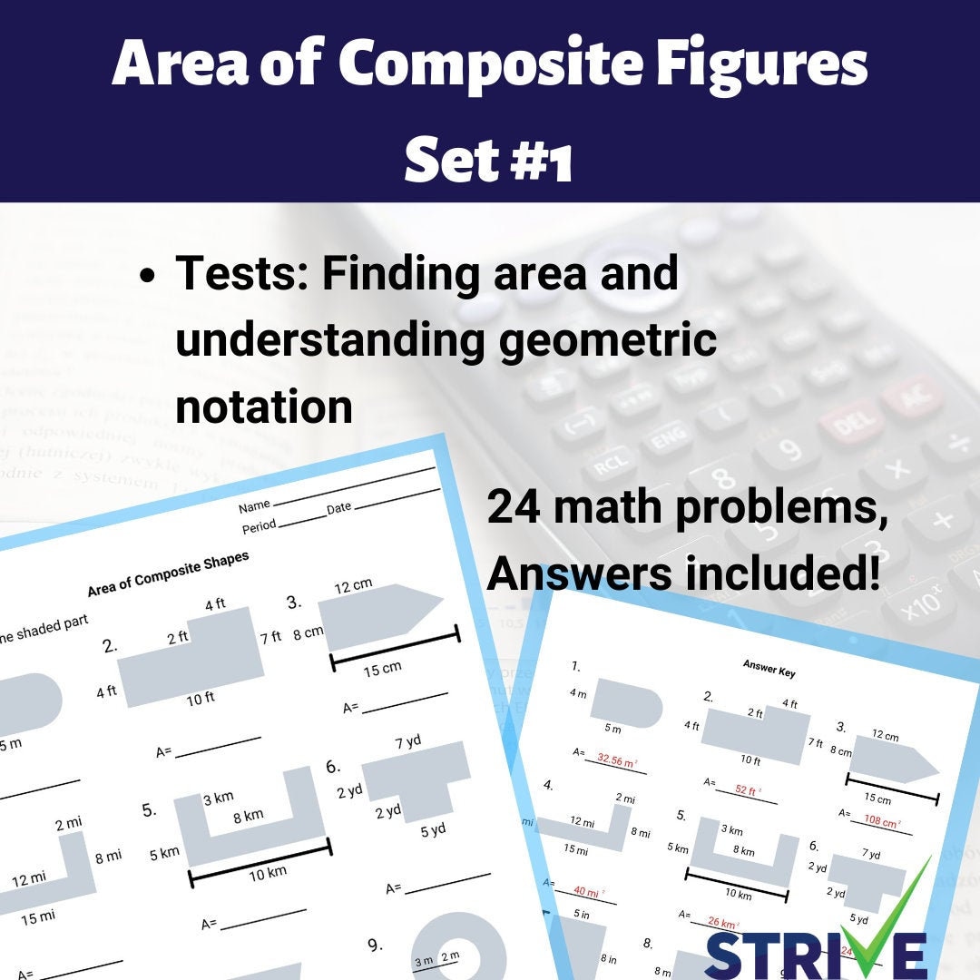 Find the area of the composite shapes shown in the diagrams below: Probl.., image size:1080x1080