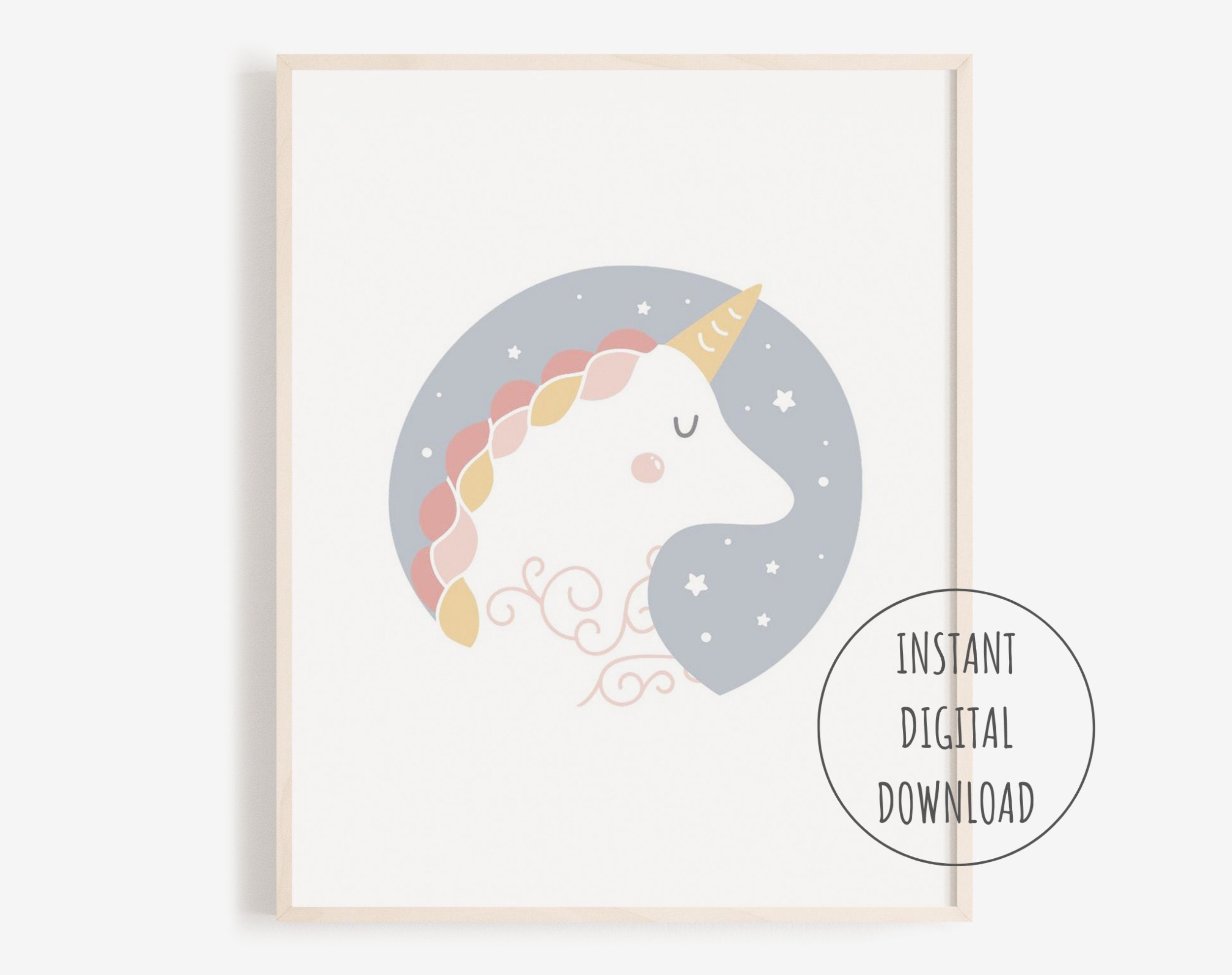 unicorn printable wall art unicorn wall art pastel unicorn etsy
