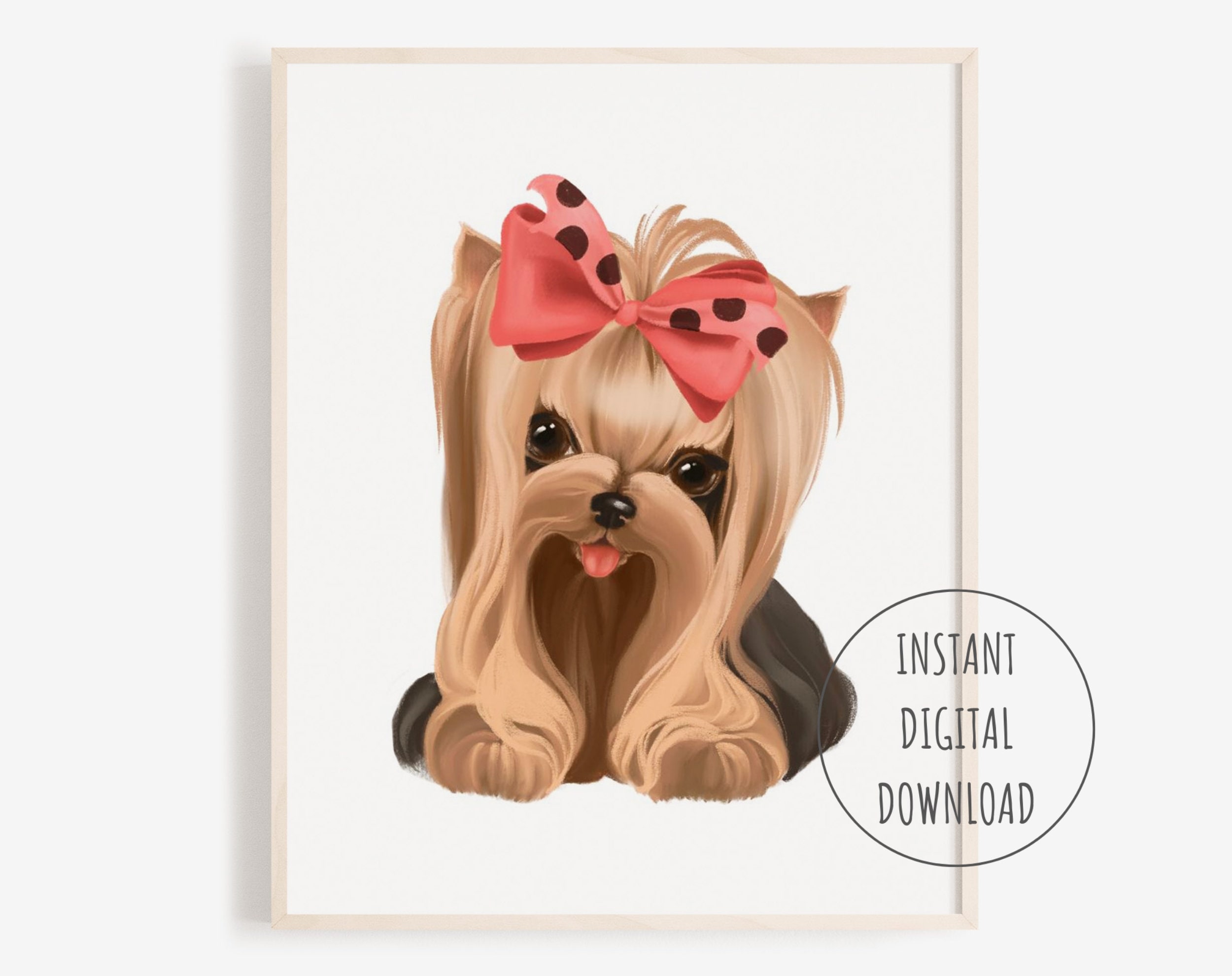 Yorkie Print Yorkie Wall Art Yorkie Dog Yorkie Art Etsy Australia