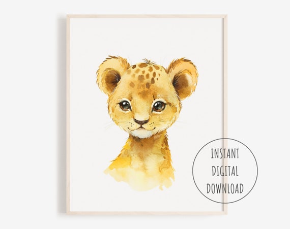 lion print nursery