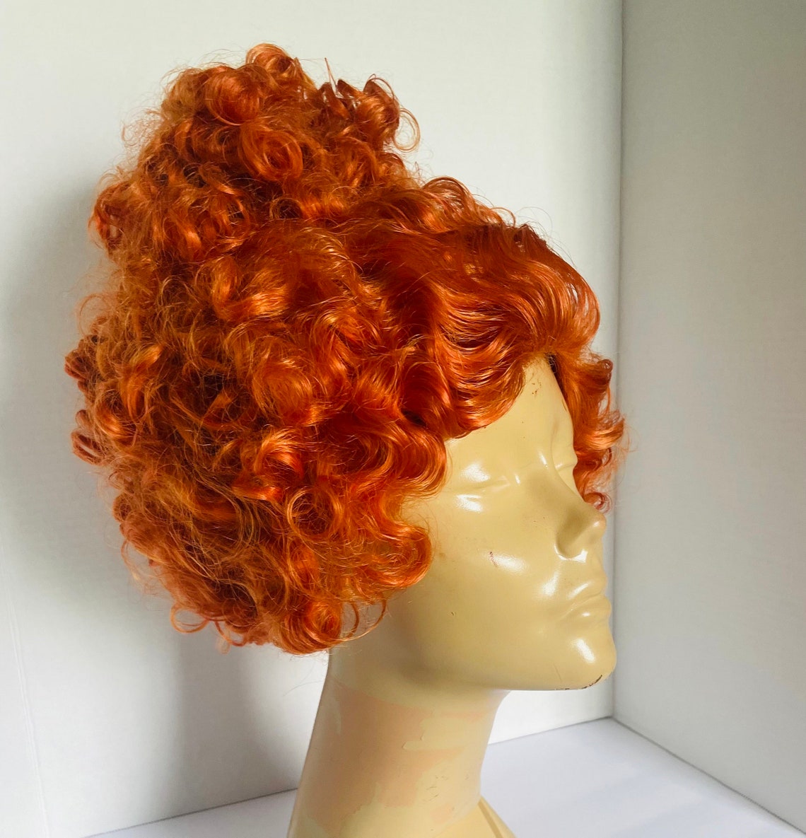 Custom Miss Frizzle Synthetic Wig Orange / Red Updo Wig Ms Etsy