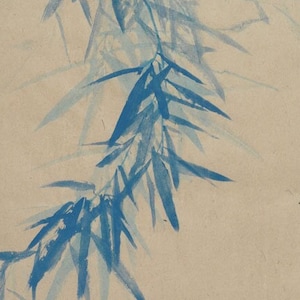 Bamboo flower japanese sumie painting chinese ink painting home house office deco wall art printed