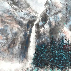 landscape japanese chinese ink painting chinese painting home house office deco wall art