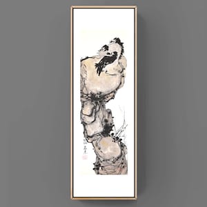 Tall, short, fat and thin chinese Japanese ink painting office home decor wall art