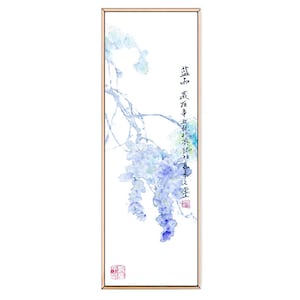 wisteria chinese japanese ink painting office home decor wall art