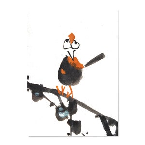 postcard Greeting card ink painting sumi-e painting chinese japanese art postcard