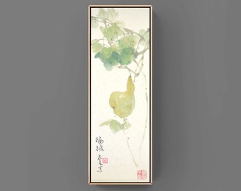 Gourd Chinese Japanese ink painting office home decor wall art