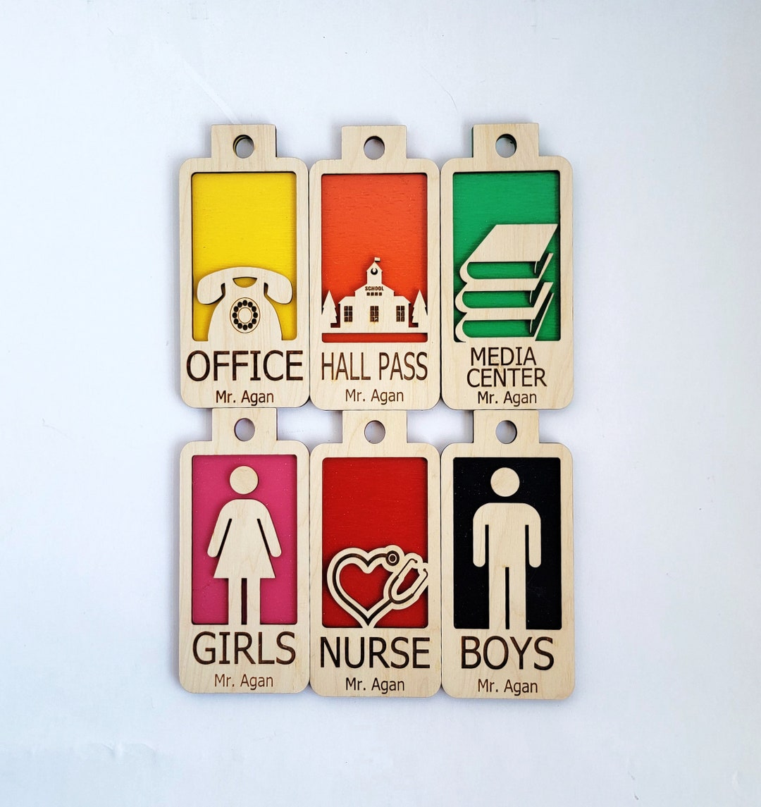 Personalized Hall Passes for Teachers & Classrooms - Etsy