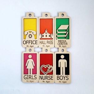 Personalized Hall Passes for Teachers & Classrooms - Etsy