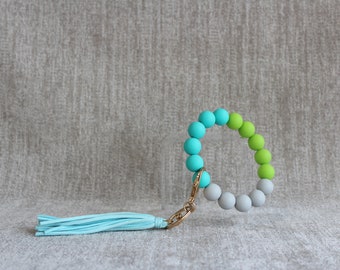 Blue & Green Wristlet Keychain