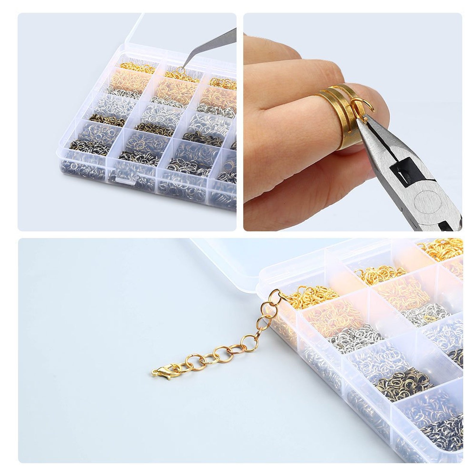 Jewelry Making Starter Kit 3143 Pcs Open Jump Rings Lobster Etsy