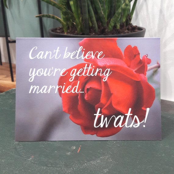 Gratuit Images Rude Wedding Congratulations Sweary Funny Card Profanity Etsy le plus cool par