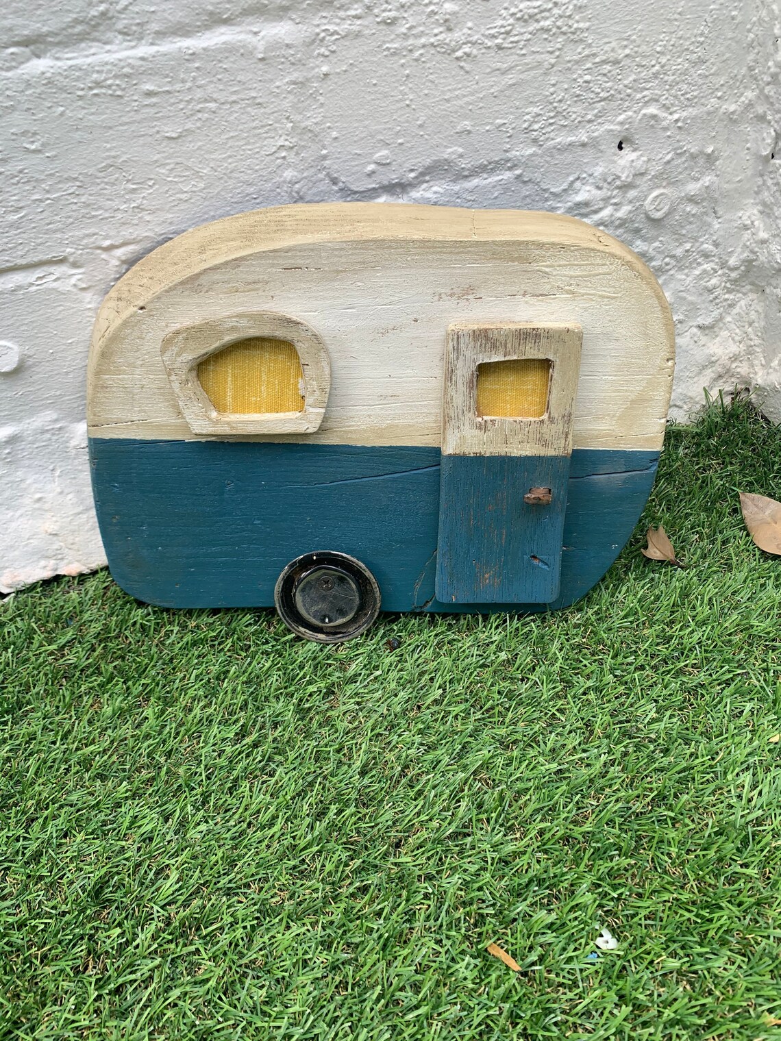 Reclaimed Wood Caravan Wall Art, Wall Mountable Caravan, Wall Art