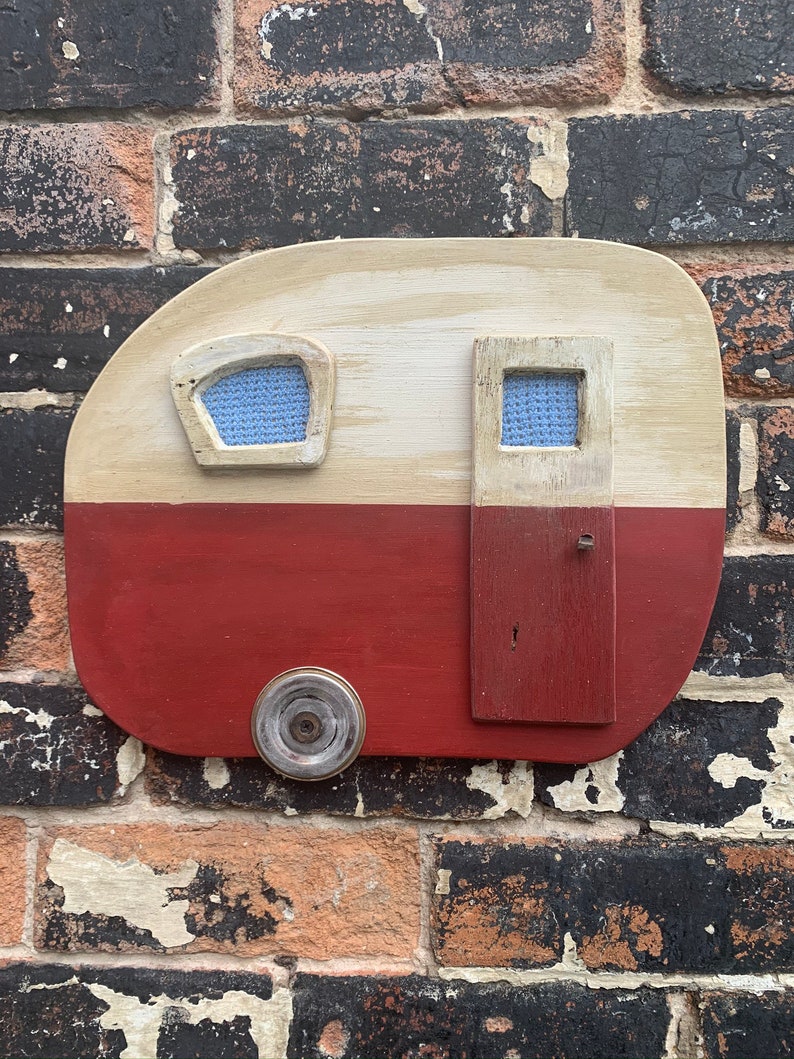 Reclaimed Wood Caravan Wall Art, Wall Mountable Caravan, Wall Art