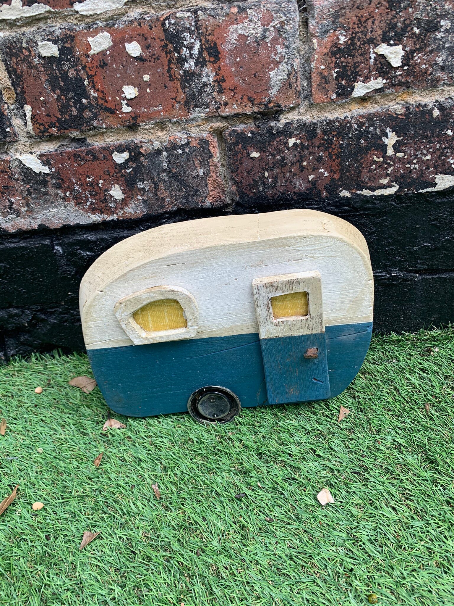 Reclaimed Wood Caravan Wall Art, Wall Mountable Caravan, Wall Art