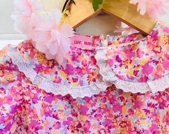 New Annabelle gorgeous floral dress Mother’s Day day birthday garden party tea party dress candy pink floral  dress 85.95 .