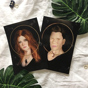 20% OFF RRP | Jace and Clary Bundle | Bookmarks and Art Prints