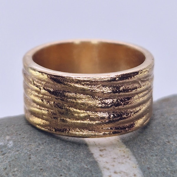 Statement Bandring Bronze, einmaliges Schwarzwald Pflanzenmotiv