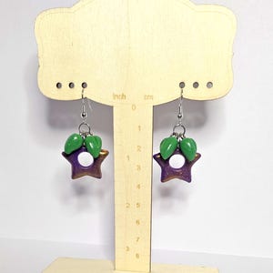 Stardrop Earrings | Stardew Valley Earrings | Video Game Earrings| Purple and Orange | Gamer Girl Earrings | Cosy Gamer Earrings bild 2