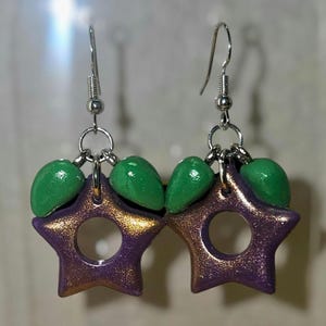 Stardrop Earrings | Stardew Valley Earrings | Video Game Earrings| Purple and Orange | Gamer Girl Earrings | Cosy Gamer Earrings bild 3