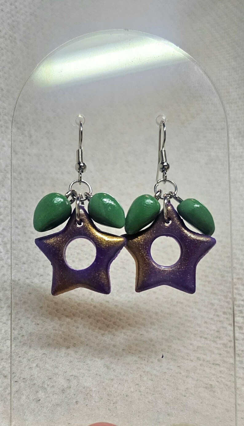 Stardrop Earrings | Stardew Valley Earrings | Video Game Earrings| Purple and Orange | Gamer Girl Earrings | Cosy Gamer Earrings bild 4