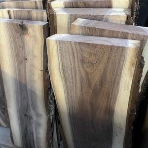 Black Walnut Live Edge Board | Kiln Dried, Planed Slab