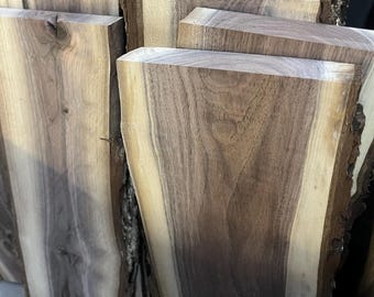 Black Walnut Live Edge Board | Kiln Dried, Planed Slab