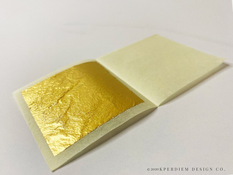 Book of Edible 24 Karat Gold Leaf Sheets 1.75 X Etsy UK