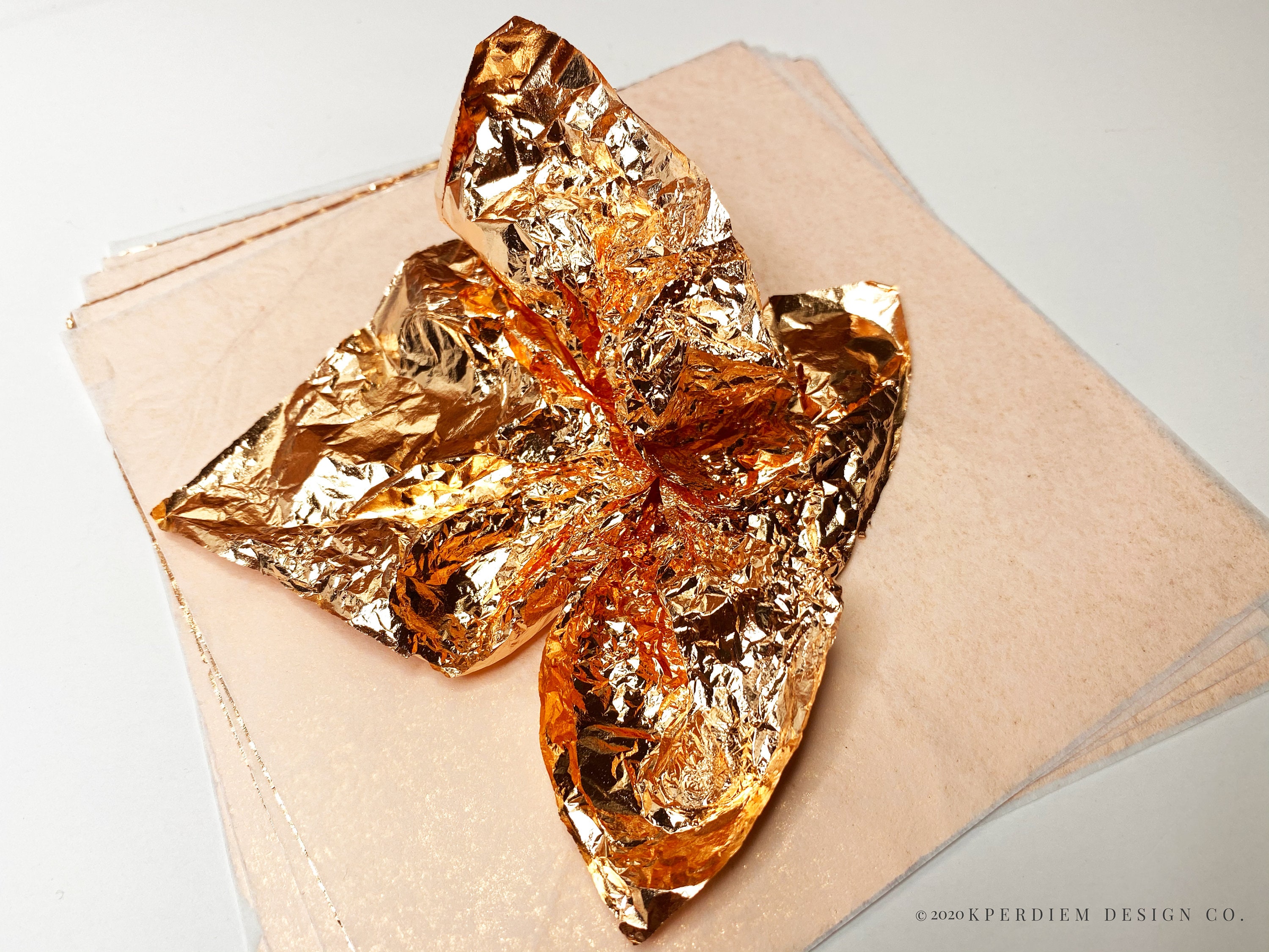100 Rose Gold Leaf Flake Composition Gilding Leaf Sheets in Etsy UK