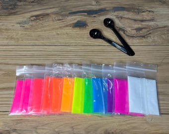 Neon Mica Poeder Pigment Set – 12 Kleuren voor Hars en Kaarsen maken