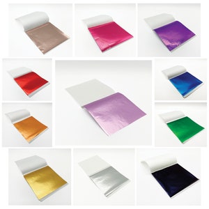 100 Sheets Composition Colored Gilding Leaf | MULTIPLE COLORS AVAILABLE | 9cm x 9cm