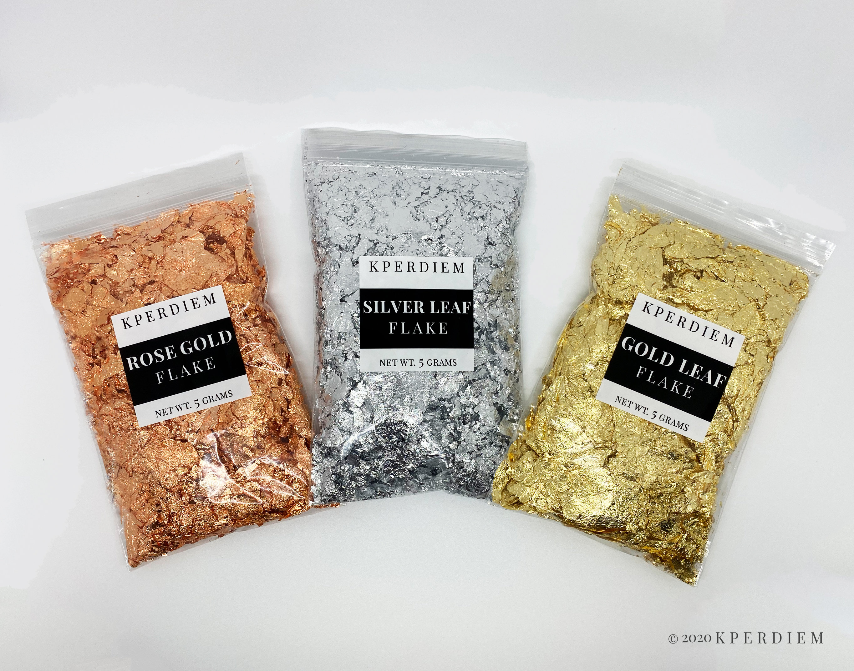 Gold + Silver + Rose Gold Leaf Gilding Flake - Huge Beautiful Flakes …