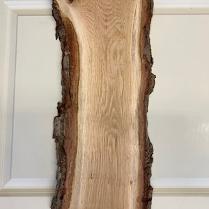 White Oak Live Edge Board: Kiln Dried Wood Slab