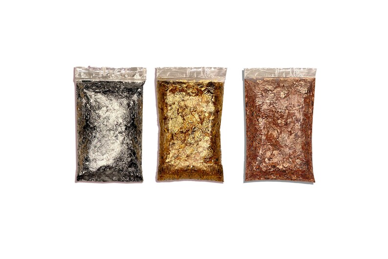 Gold Silver Rose Gold Leaf Gilding Flake Huge Beautiful Etsy