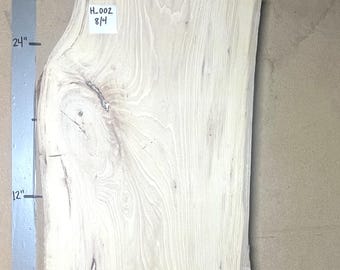 Hickory Live Edge Slab | 2" Thick | Kiln Dried | Ships FREE | H002