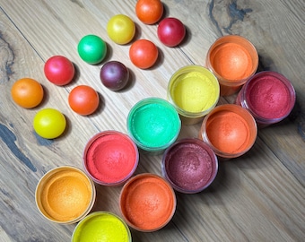 Fruit Stand Collection - Mica Powder Pigments for Epoxy Resin, Candle Making, Nail Art, & More