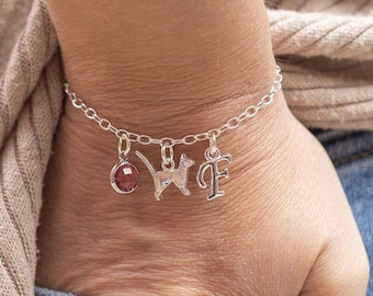 Origami cat bracelet, charm bracelet, personalised gifts, cute animal jewellery, pet loss remembrance, new kitten