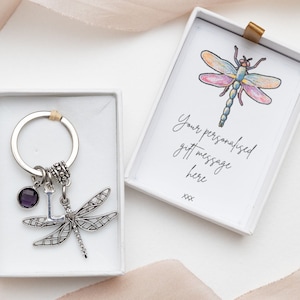 Dragonfly keyring personalised gifts dragonfly bag charm insect gifts animal keychain