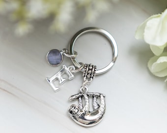 Sloth keyring animal keychain personalised gifts sloth lover gifts bag charm