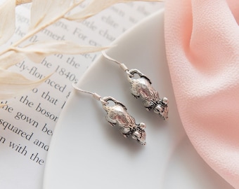 Mouse earrings, animal jewellery, 925 sterling silver hooks, mouse gifts, rodent gift, pet loss keepsake
